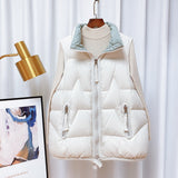 Women Winter Coats Puffer down Vest down Vest Women's Short Autumn and Winter Loose