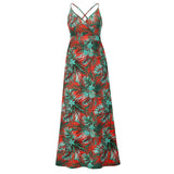 Beth Dutton Bohemian Dress Summer Spring Midi Dresses Sexy Slim Fit V-neck Strap Floral Skirt