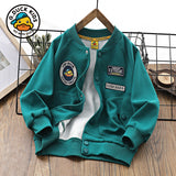 Children Baseball Jacket Small Yellow Duck Children's Clothing Boys' Baseball Jacket Coat