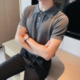 Men Short Sleeve T-shirt Breathable Lapels T-shirt