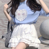 Gothic Lolita Harajuku Style Clothing Japanese Style Lace Lace Cute Short Sleeve T-shirt