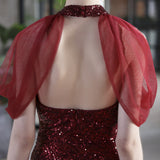 Sequin Evening Dress Fishtail Gown