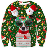 Black Christmas Sweater 3D Printed Christmas Series round Neck Sweater