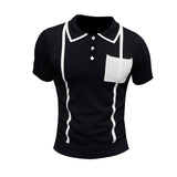 Men Polo Shirts Casual Knitted Polo Shirt
