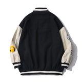 All Star Varsity Jacket Baseball Uniform Retro Alphabet Embroidery Loose Casual Jacket Men