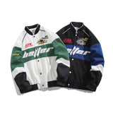 Blackair Jacket Vintage Casual Multicolor Embroidered Baseball Collar Cotton Jacket