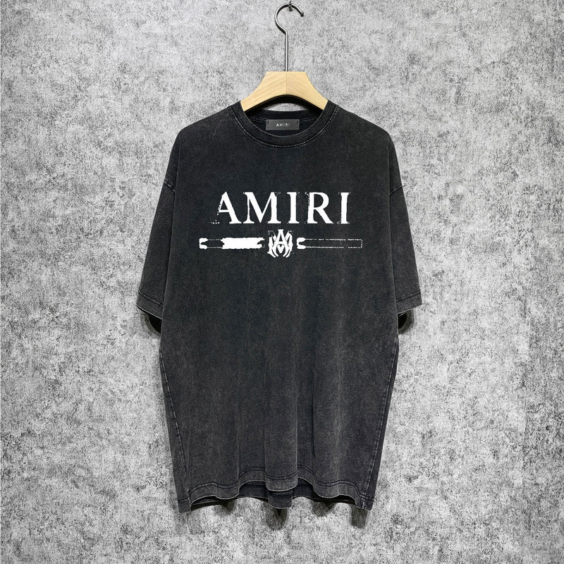 Amiri T Shirt Washed and Worn Retro Short Sleeve T-shirt