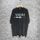 Amiri T Shirt Washed and Worn Retro Short Sleeve T-shirt