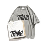 Men's T-shirt Loose Letter Print Short-Sleeve T-shirt Men's Summer Half Sleeve Student Casual T-shirt Men's T