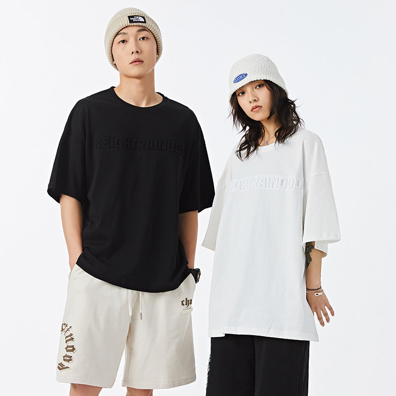 Man Summer T Shirt Letter Half-Sleeved Inner Wear Bottoming Shirt