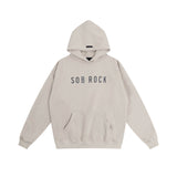 Fog Sob Rock Hoodie Velvet Padded Hooded Sweatshirt Men's Casual Hoodie Loose