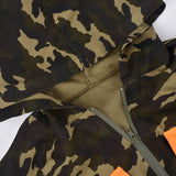 Nina Parker Camo Jacket Fashion Color Contrast Short Camouflage Jacket