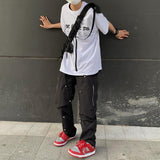 Harajuku Clothing Straight Leg Pant Baggy Pants Straight Cargo Pants Hip Hop Trousers for Men