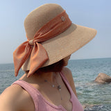 Straw Hat Beach Straw Hat Sun Protection Bow Large Hat