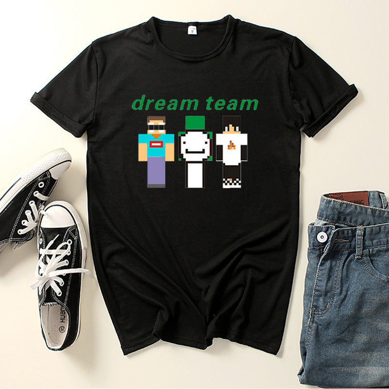 Dreamwastaken Novelty Hoodies Dream Merch Shirt Printed Short Sleeve T-shirt Summer