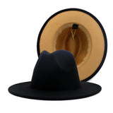 Walter White Fedora Woolen Hat Double-Sided Felt Hat Autumn Winter Retro Fedora Hat