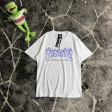 Thrasher T Shirt Printed Flame T-shirt Trendy Student Crew Neck