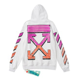Off White Zipper Hoodie Autumn and Winter Zipper Hoodie Coat