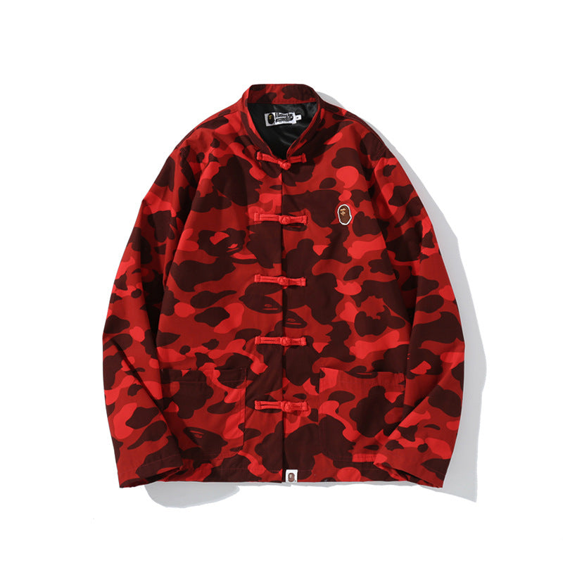 BAPE Varsity Jacket Camouflage Jacket Men's Casual Jacket