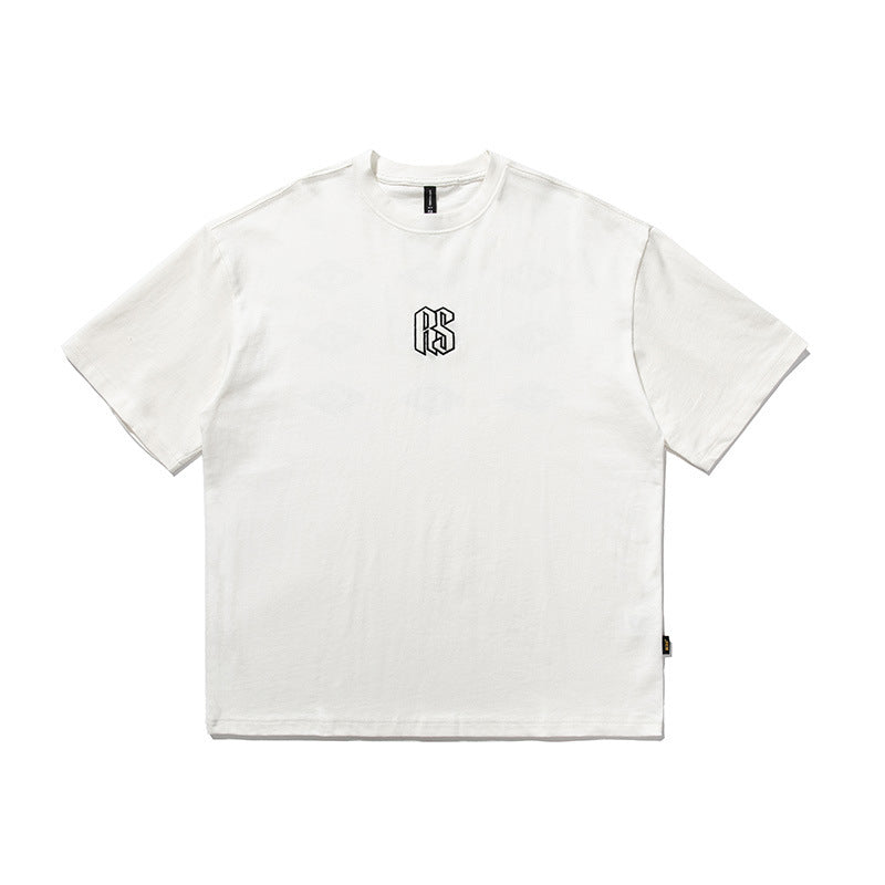 2022 Summer Man Outfits Embroidered Crew Neck T-shirt