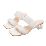 Nude Block Heel Sandals