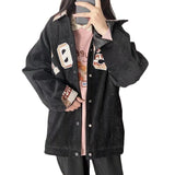 Corduroy Patch Jacket Multi-Color Coat Spring and Autumn Retro Loose Jacket