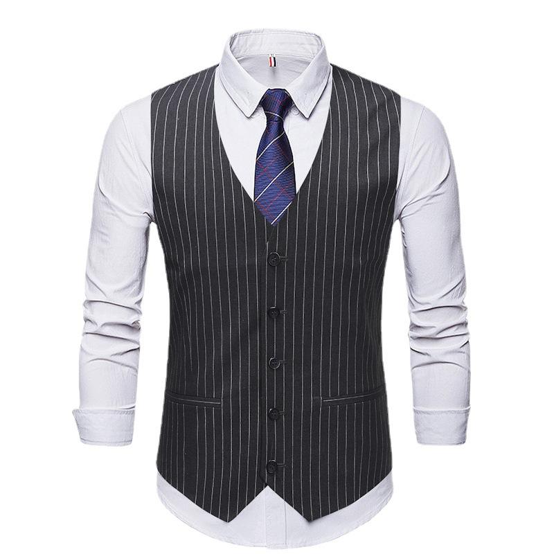 Mens Dress Vests Men's Vest Casual Jacket Business Waistcoat Men's Spring Leisure Vest