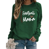 Boy Mama T Shirt Football Mama Printed round Neck