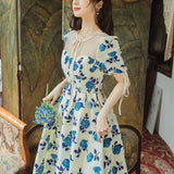 Women's cottagecore Dress Summer Floral Skirt Dress for Women