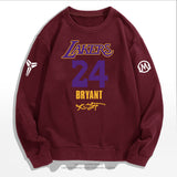 In Memory of Kobe Hoodie Kobe Purple 24 Signature Commemorative round Neck Sweater Loose Casual