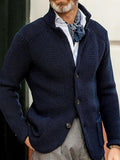 John Dutton Jacket Autumn and Winter Solid Color Stand Collar Cardigan Men's Knitted Jackets