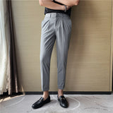 Men Trousers Summer Casual Suit Pants