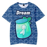 Dreamwastaken Novelty Hoodies Dream Merch Shirt Fashion Casual Exercise 3D Printed Short-Sleeved T-shirt