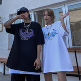 Men's T-shirt Summer Casual Tops Printed Short Sleeve T-shirt Men's round Neck Street Fashion Loose Half Sleeve Couple T-shirt