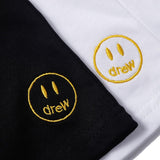 Justin Bieber Drew House Dr Smiley Face Short Sleeve Justin Bieber Men and Women Loose High Street Fashion Brand Tshirt