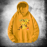 Men and Women Pokemon Pikachu Hoodie Loose Shoulder