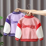Toddler Girl Jackets Children's Clothing Girls' Baseball Jacket Jacket Sports and Leisure