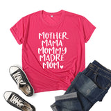 Boy Mama T Shirt Mother Mama Mother Printed Short Sleeve T-shirt
