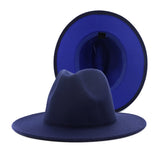 Walter White Fedora Woolen Hat Double-Sided Felt Hat Autumn Winter Retro Fedora Hat