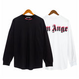 Palm Angels Angel Back Two-Tone Printed Letter Logo Long Sleeve T