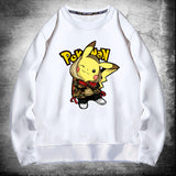Men and Women Pokemon Pikachu Hoodie Pokémon Pikachu Crew Neck Pullover Sweatshirt