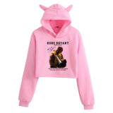 In Memory of Kobe Hoodie Kobe Peripheral Printing Casual Women Navel Cat Ear Sweater
