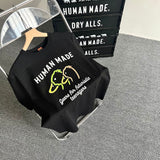 Human Made T-Shirt Green Duck Slub Cotton Men and Women Loose Couple T-shirt