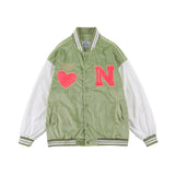 Spray Painted Jacket Autumn and Winter Baseball Uniform Coat Jacket