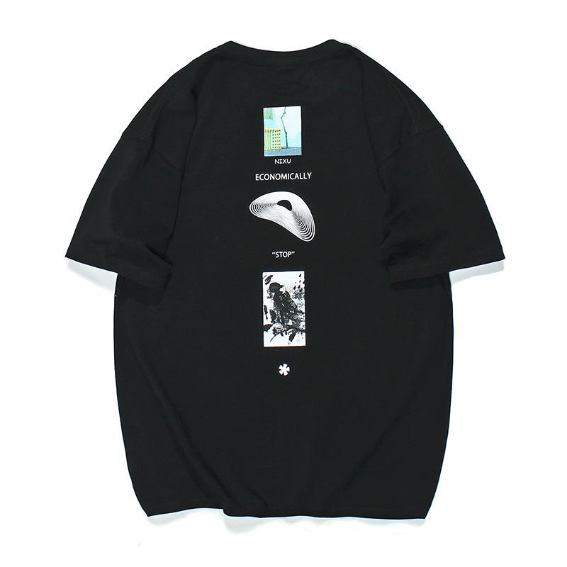 Men T Shirt Summer Casual Tops Men's Clothes Summer Wear Retro Men's round Neck Short Sleeve Casual Loose Printed T-shirt Trendy Men