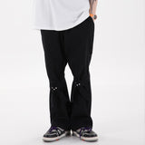 Knee Strap Camouflage Cargo Pants Men's Hip Hop Bell-Bottom Pants Trendy Casual Pants plus Size Retro Sports Men Pants