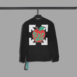 Off White Long Sleeve Round Neck Sweater Autumn And Winter Printed Crew Neck Sweatshirt Men And Women