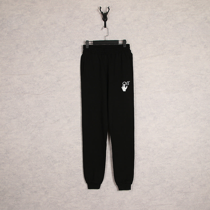 Off White Winter Pants Spring and Autumn Square Casual Trousers Men and Women