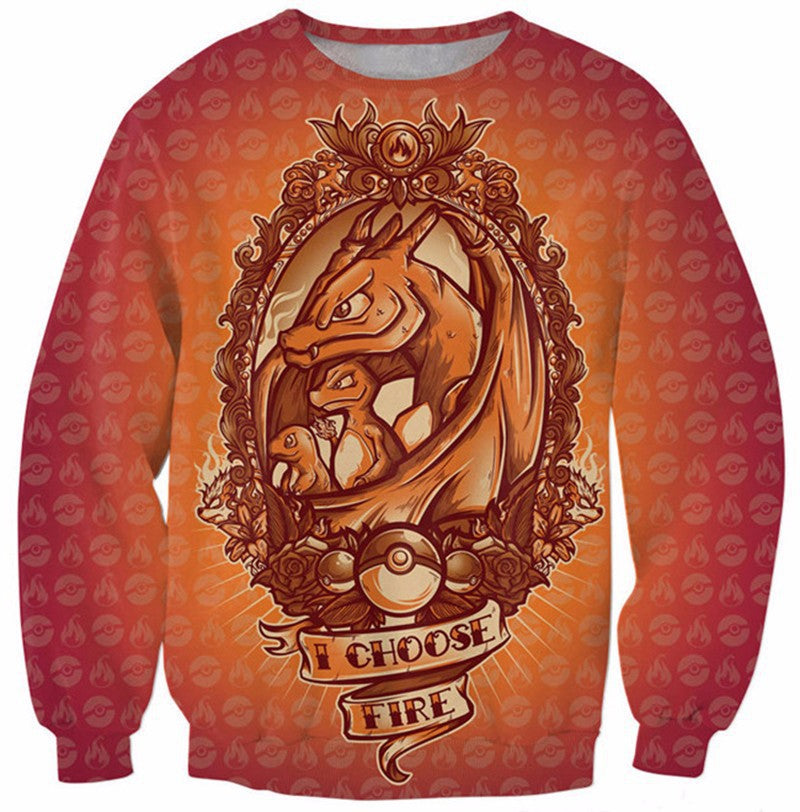 Men and Women Pokemon Pikachu Coat3d Digital Printing