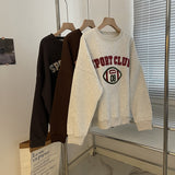 Harvard Sweatshirt Towel Embroidery American Football Letter Embroidered Pullover Sweatshirt